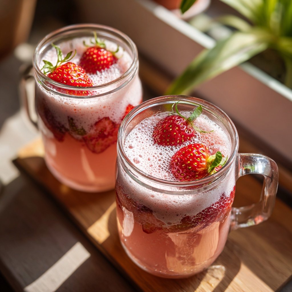 Light Strawberry Spring Drink