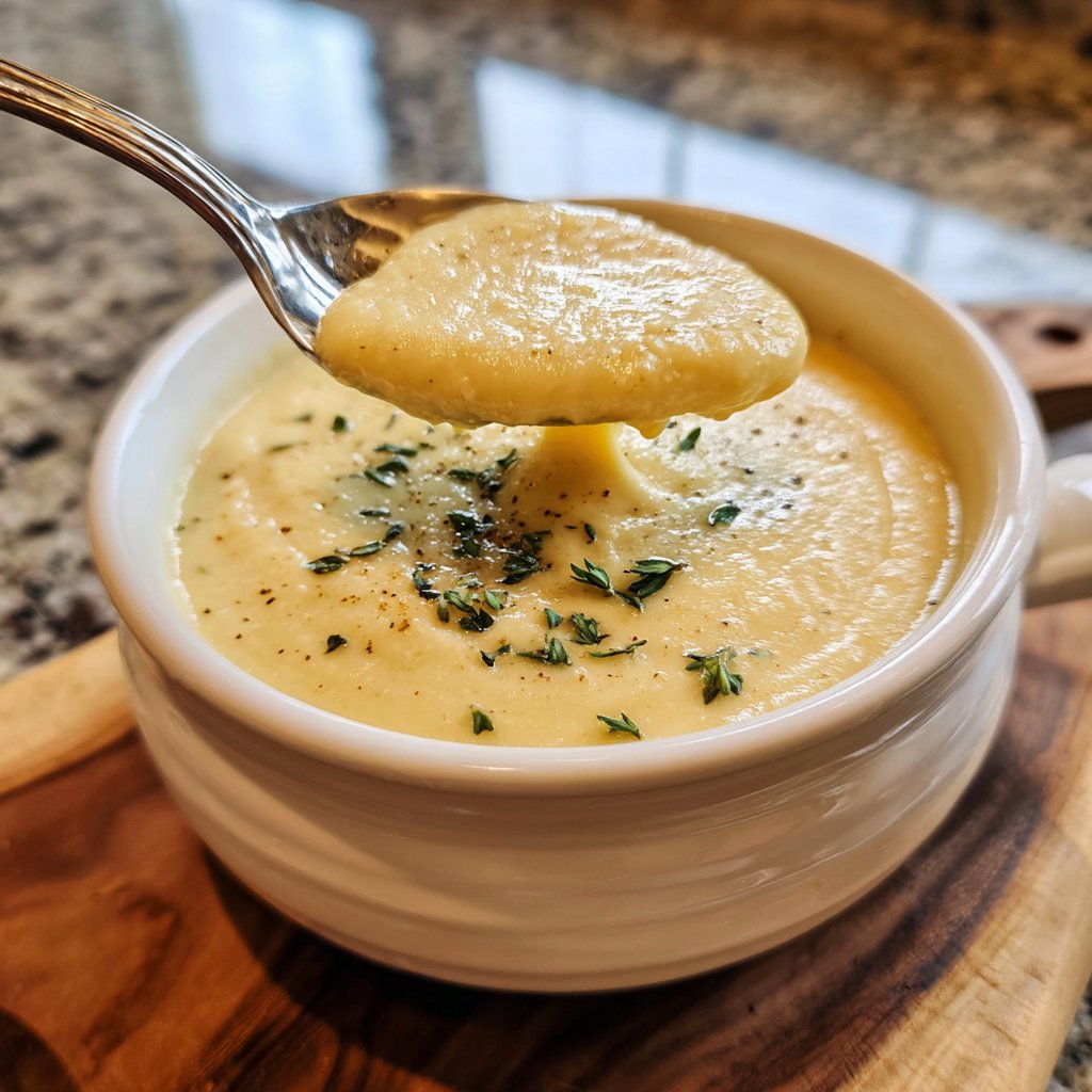 Creamy Lemon White Bean Soup Bowl