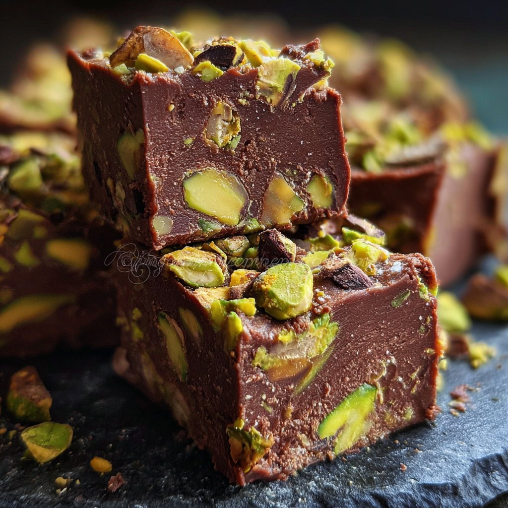 Chocolate Pistachio Fudge