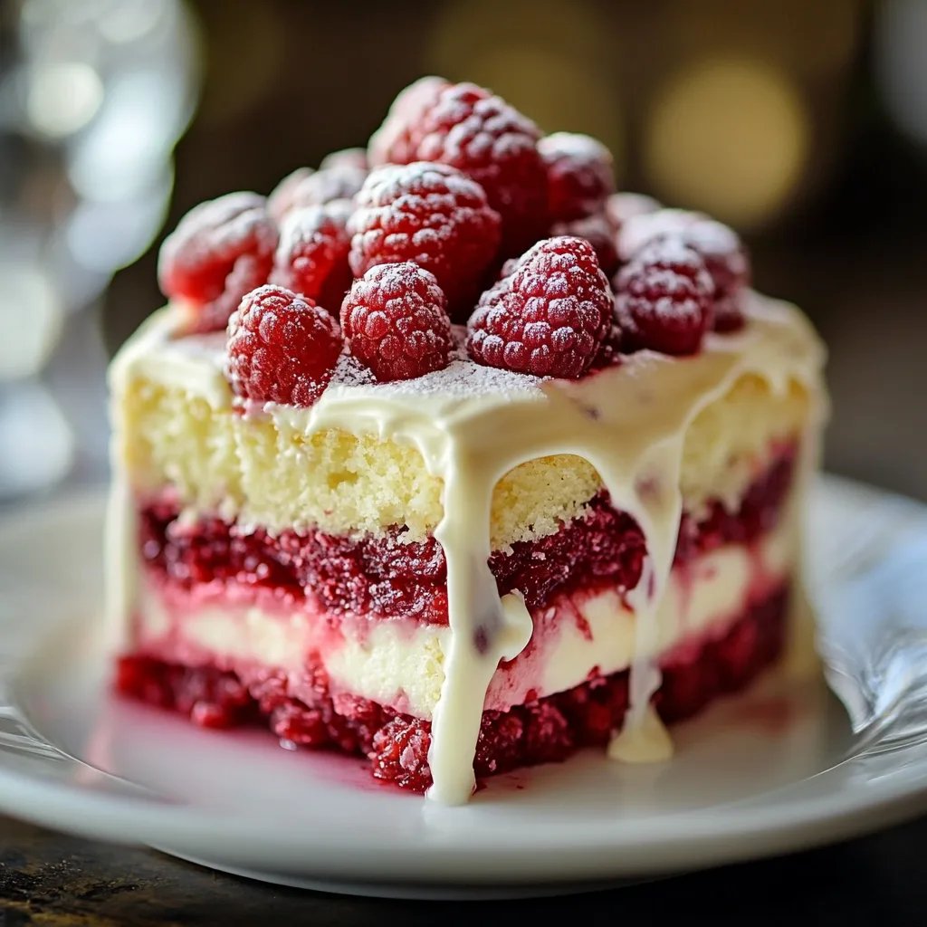 White Chocolate Raspberry Cake