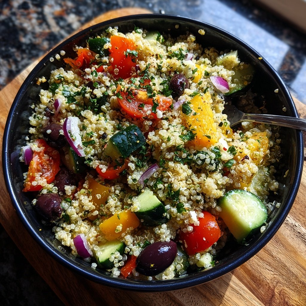 Mediterranean Quinoa Veggie Salad