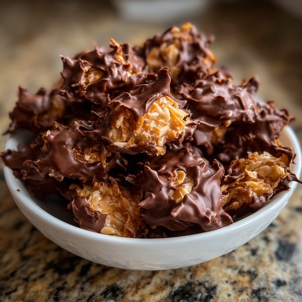 Chocolate Coconut Peanut Clusters