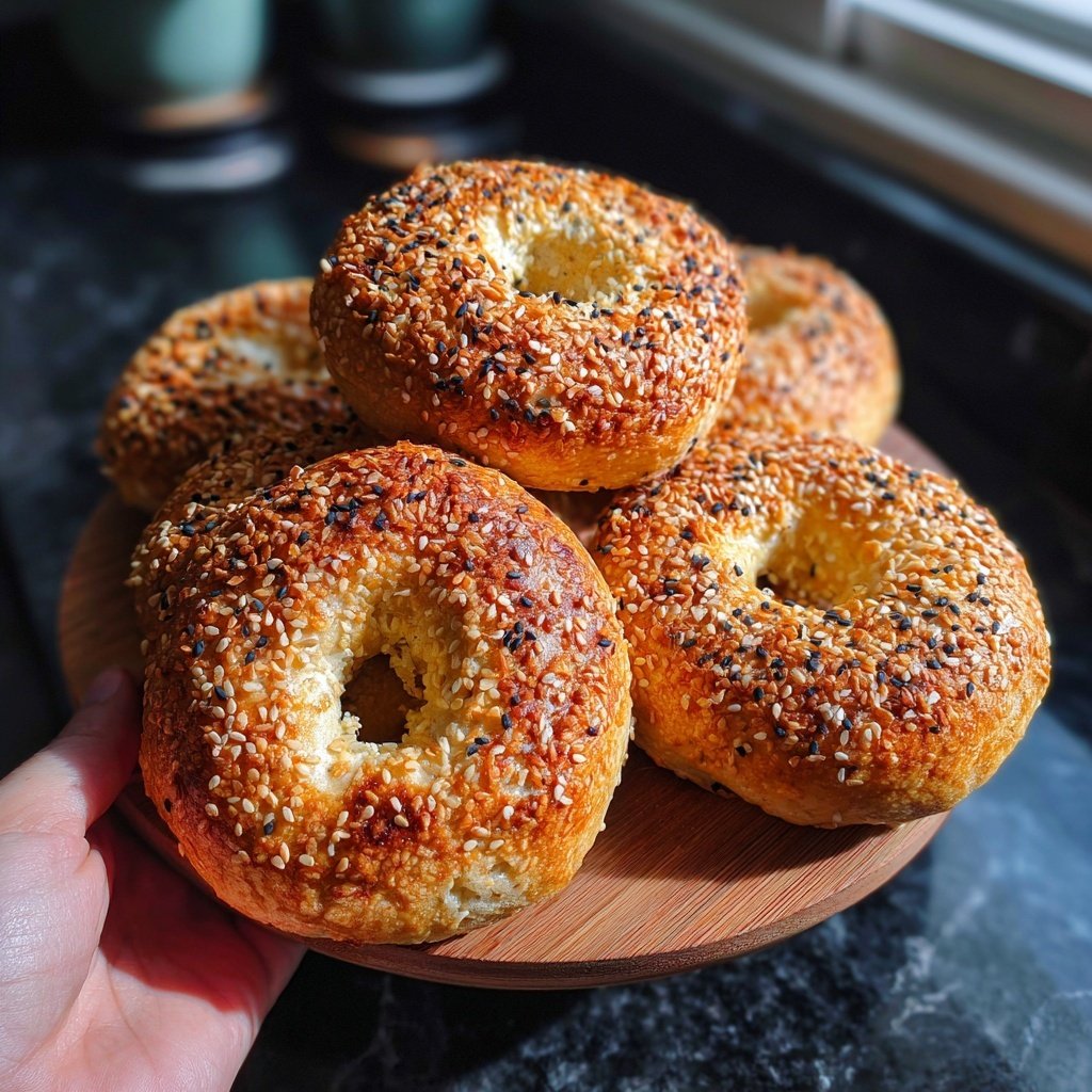 Crispy No Yeast Yogurt Bagels
