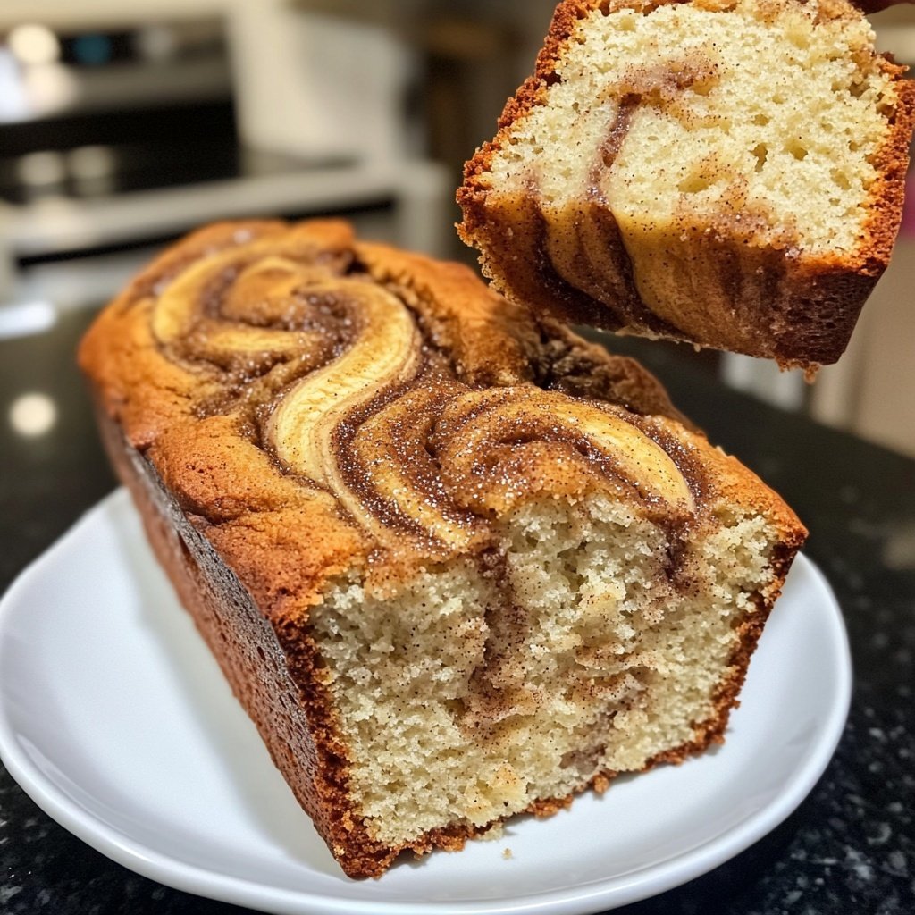 Homemade Cinnamon Swirl Banana Bread