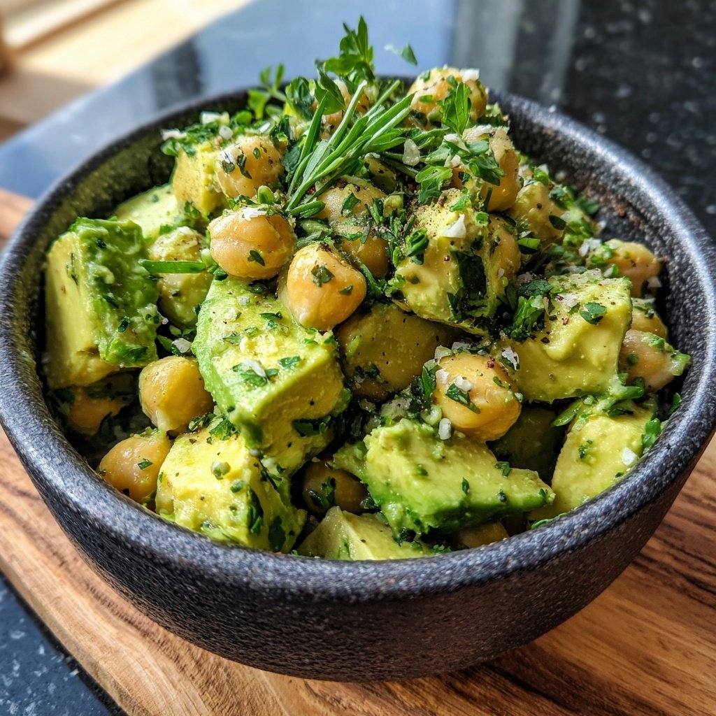 Healthy & Light Avocado Chickpea Salad
