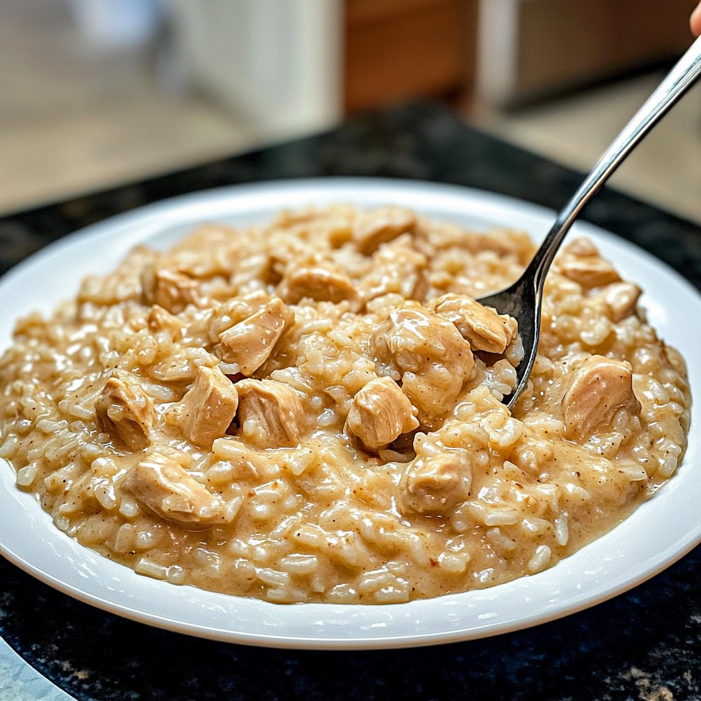 Creamy Slow Cooker Chicken and Rice