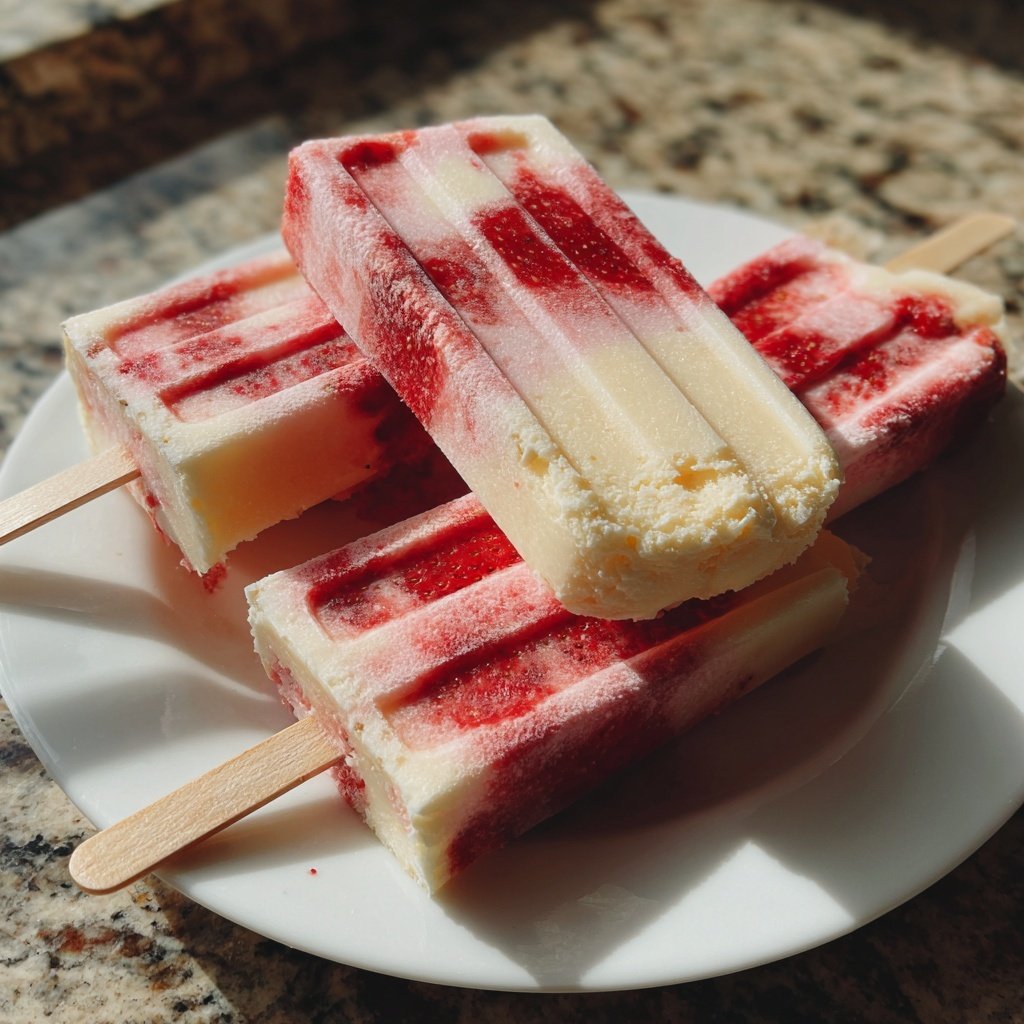 Strawberry Yogurt Breakfast Pops