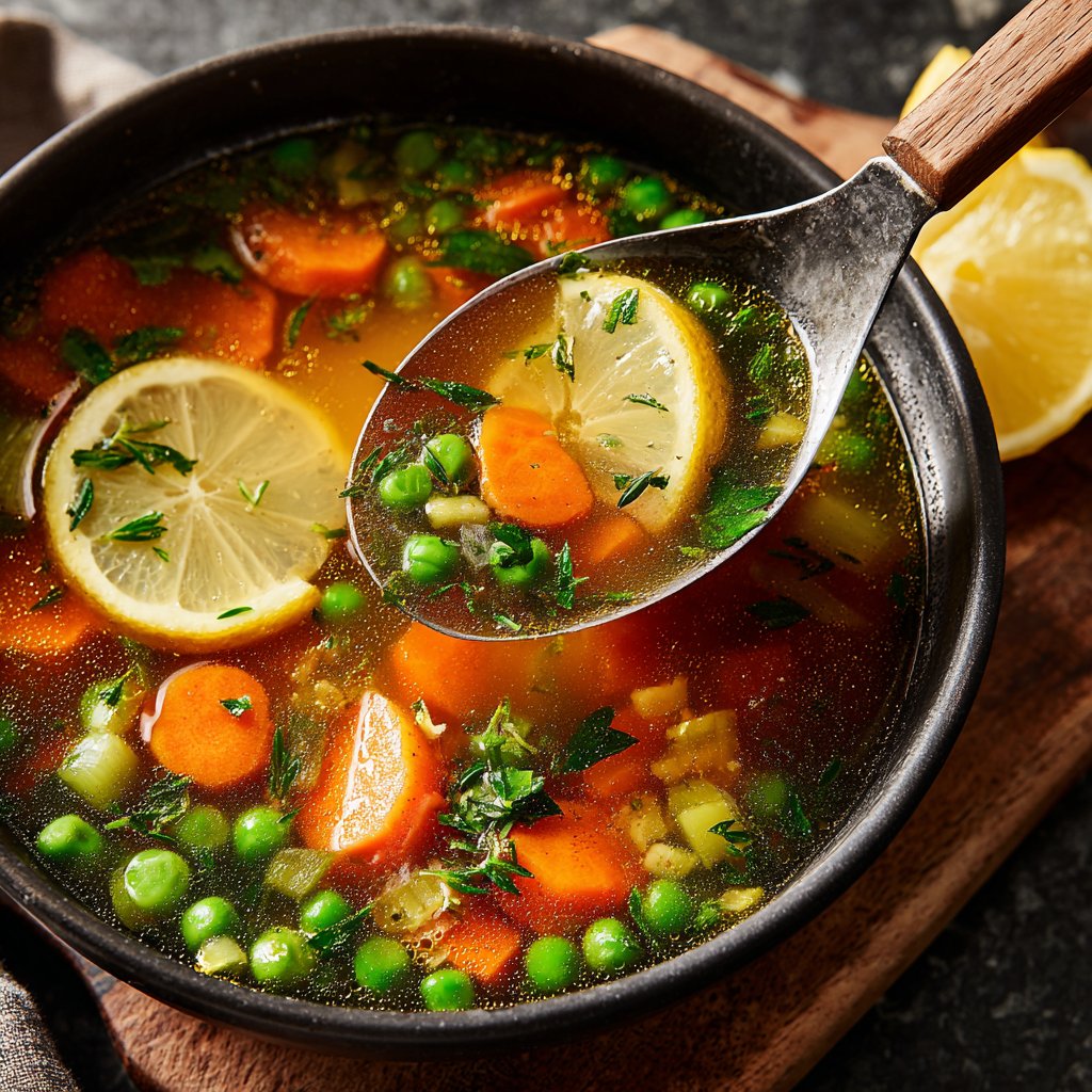 Spring Vegetable Soup With Lemon