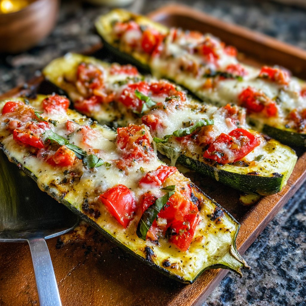 Baked Zucchini Veggie Boats