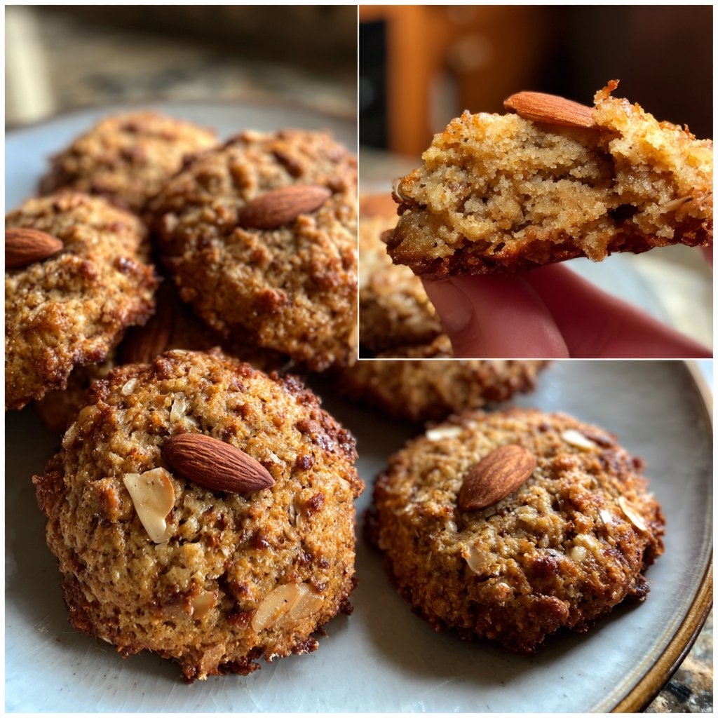Banana Almond Breakfast Cookies