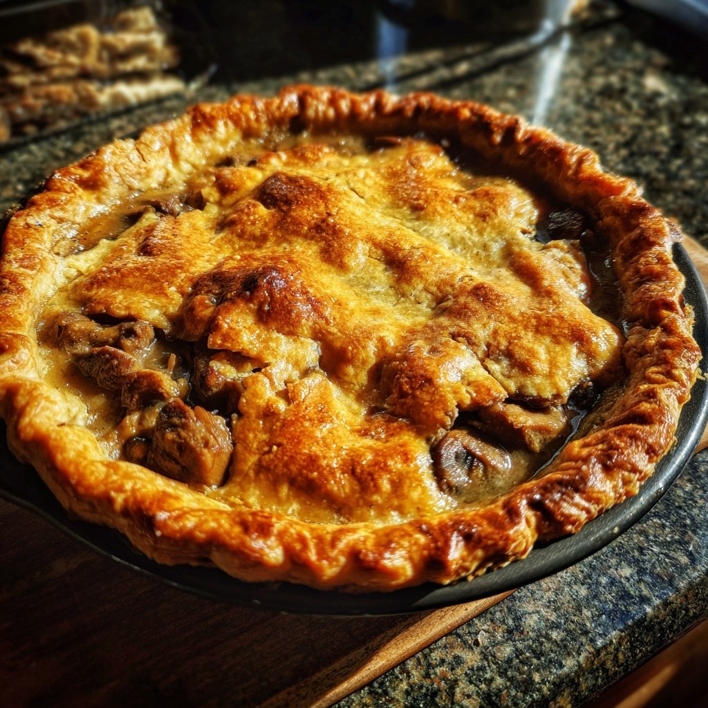 Comfort Food Beef and Mushroom Pot Pie