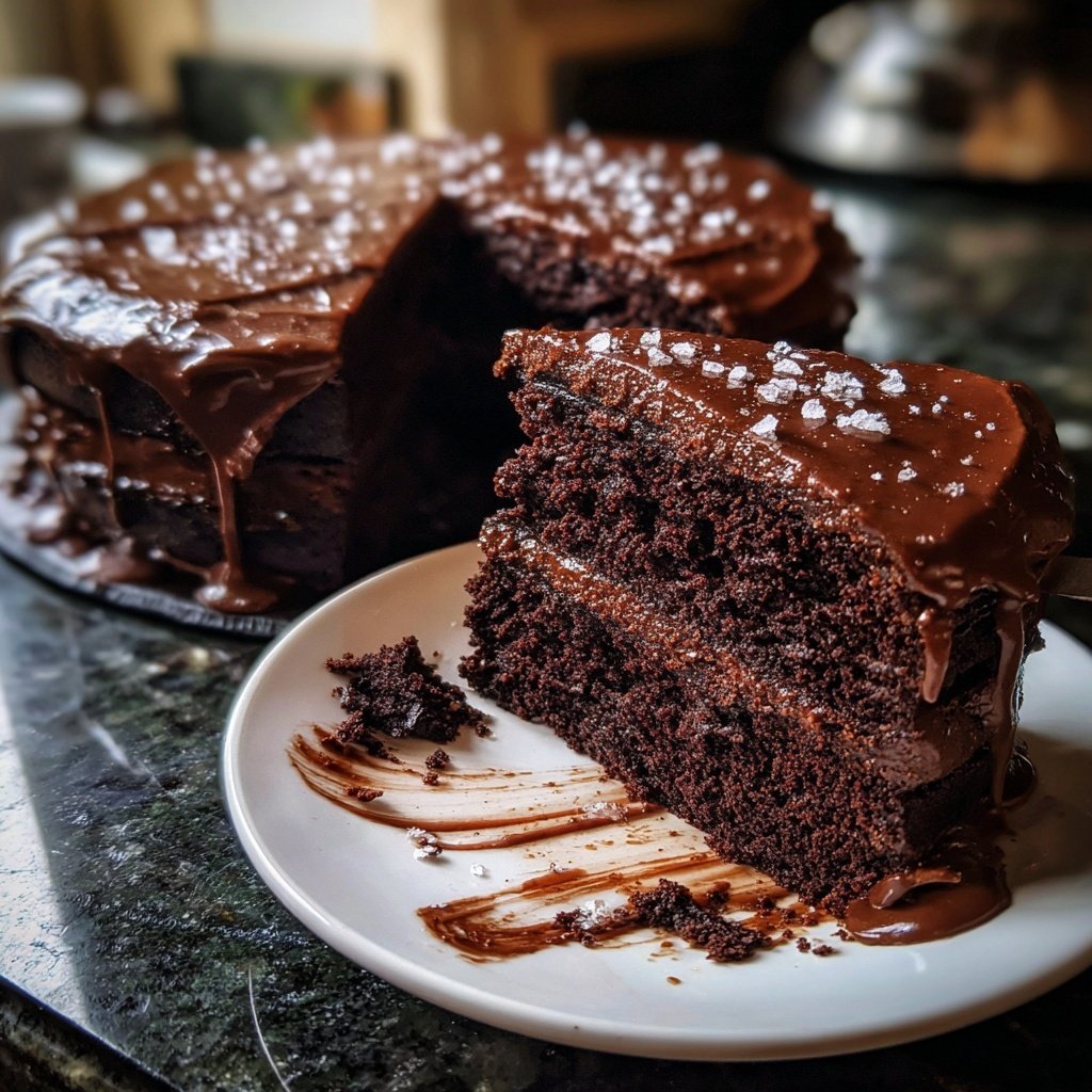 Dark Chocolate Fudge Cake